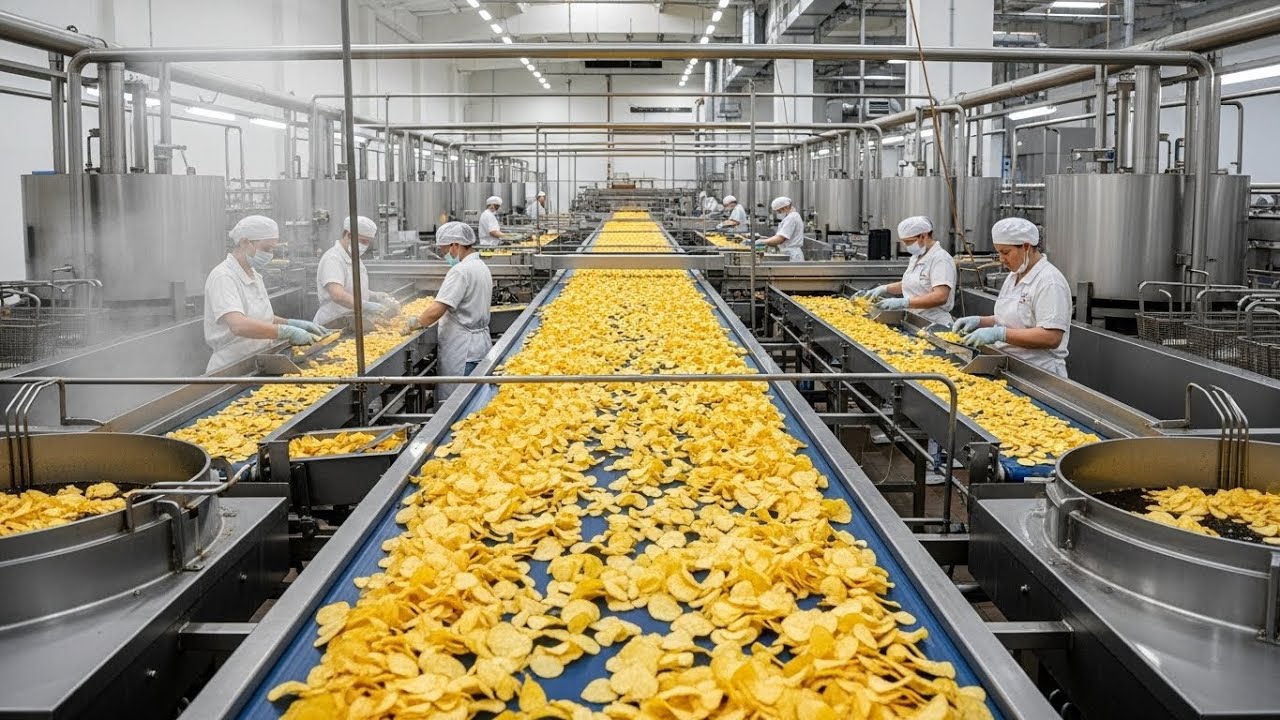 Inside a Modern Potato Chip Factory: How Chips Are Made (Full Process)