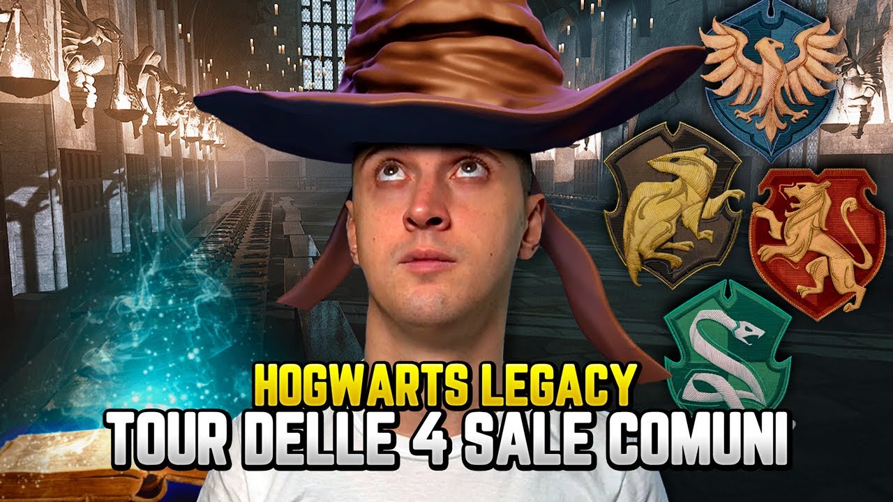 Tour delle 4 sale comune di Hogwarts Legacy! Grinfondoro, Tassorosso, Corvonero e Serpeverde