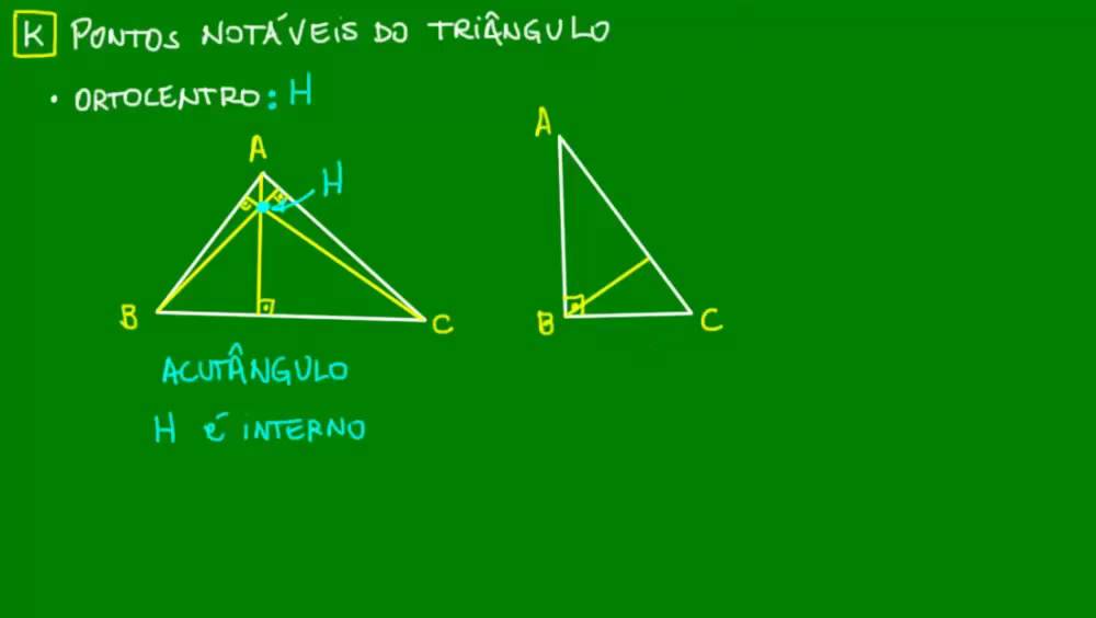 Alturas e ortocentro - Triângulos - Matemática