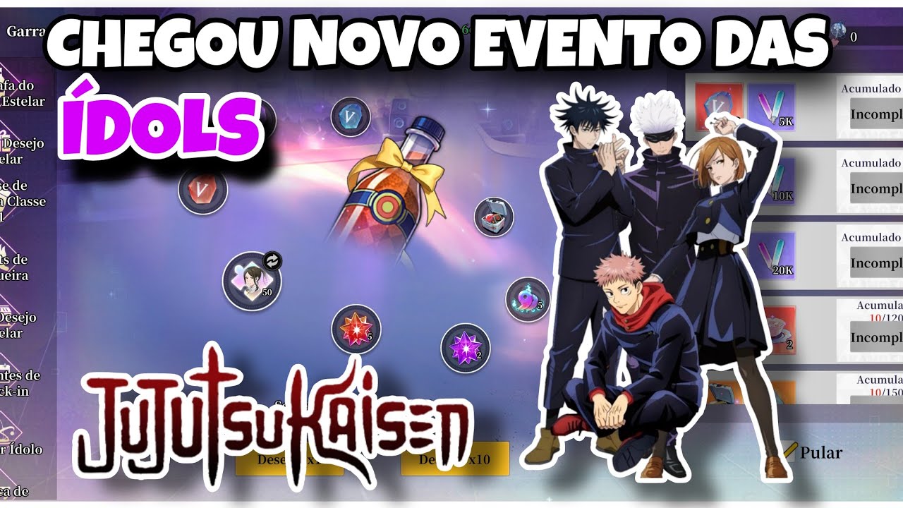 NOVO EVENTO DAS ÍDOLS IGNOROU OS F2P? ANALISEI TODO EVENTO NO REI DO JUJUTSU 