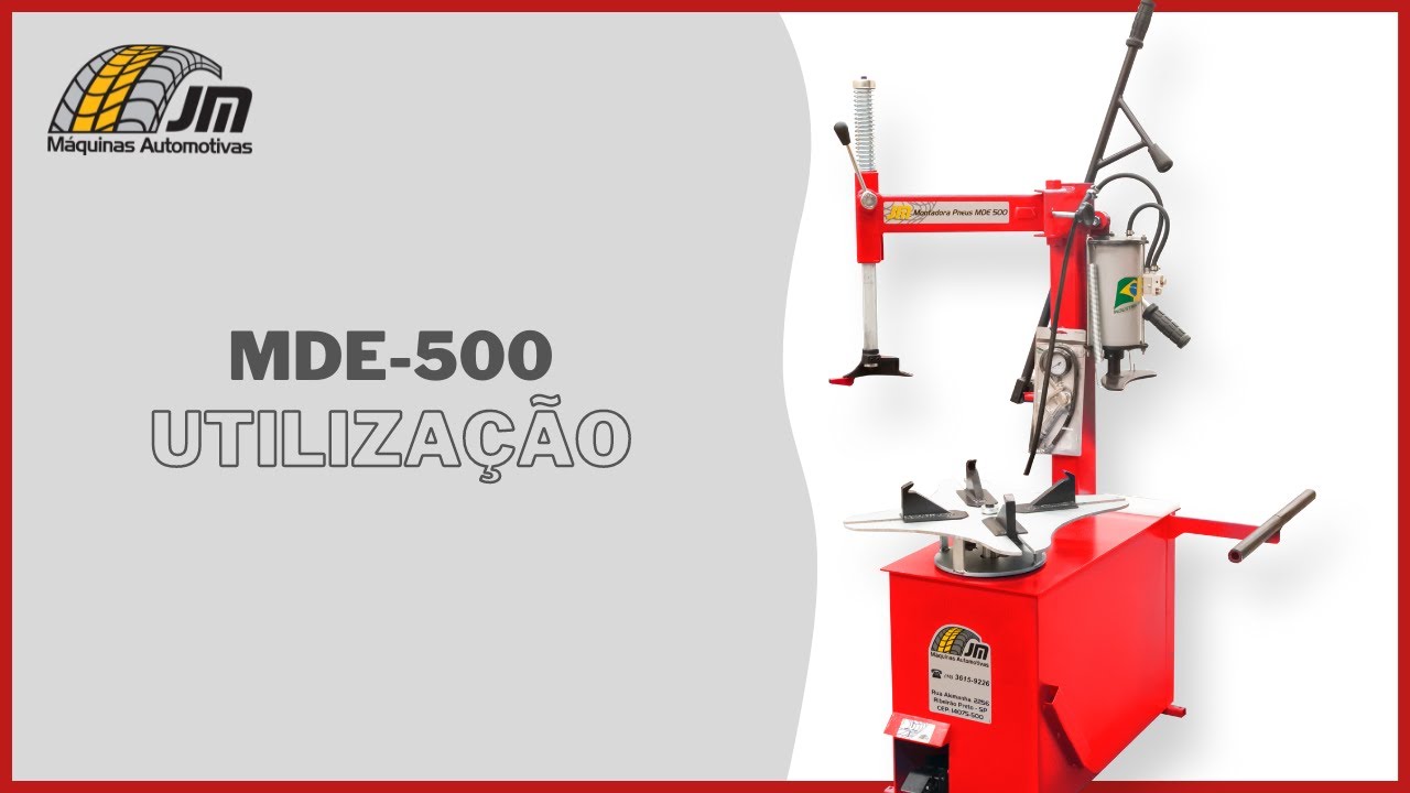 Como Montar e Desmontar Pneus na MDE-500 - JM Máquinas