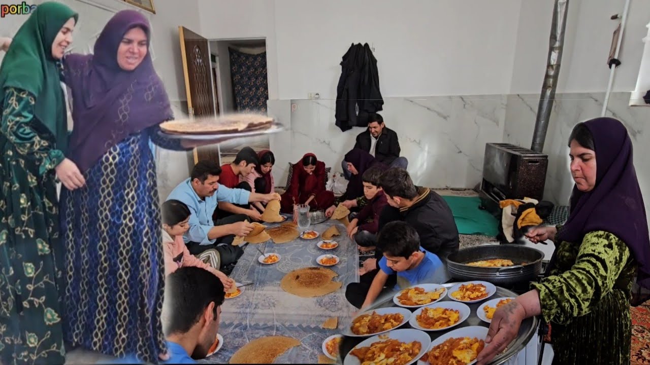 Cooking a Delicious Lunch by Farideh for Her Family