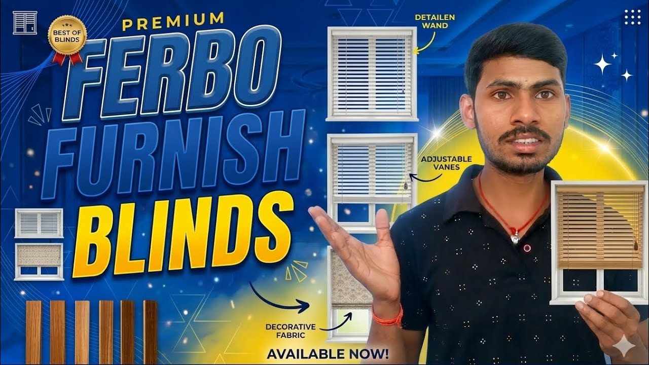 Ferbo Furnish Blinds 🛠️🏠🔨 manufacturing company  wooden Blinds zebra blinds roller blinds 