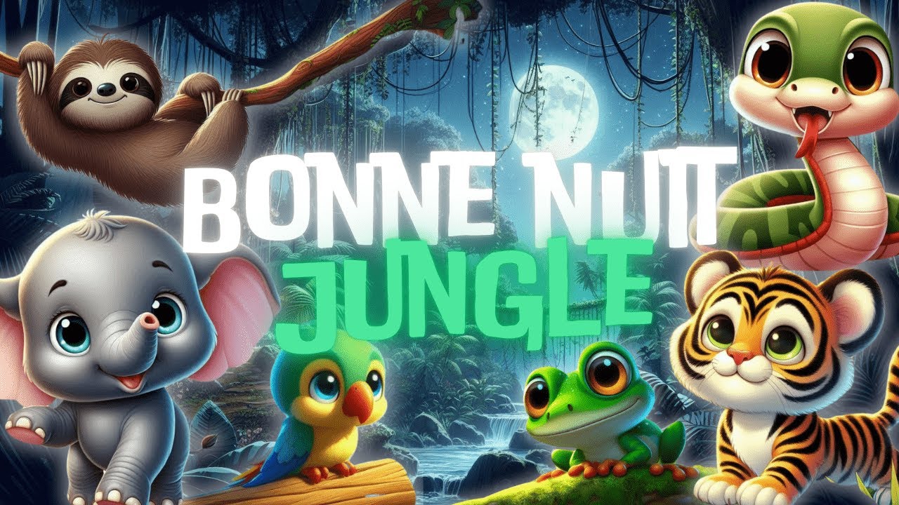 🌴 Bonne Nuit Jungle 🌙 L'HISTOIRE DU SOIR idéale et parfaite pour les bébés et les tout-petits