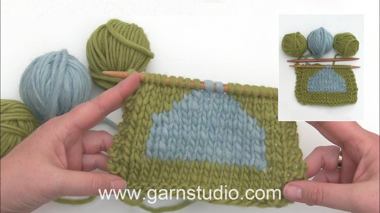 How to knit with 3 skeins at the same time.