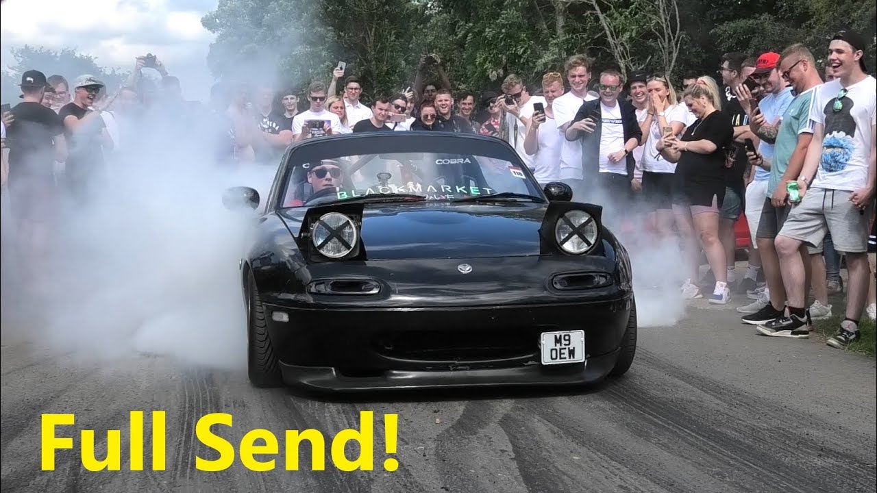 Modified Cars Leaving a Car Show - Broke Boys at the Farm - June 2019