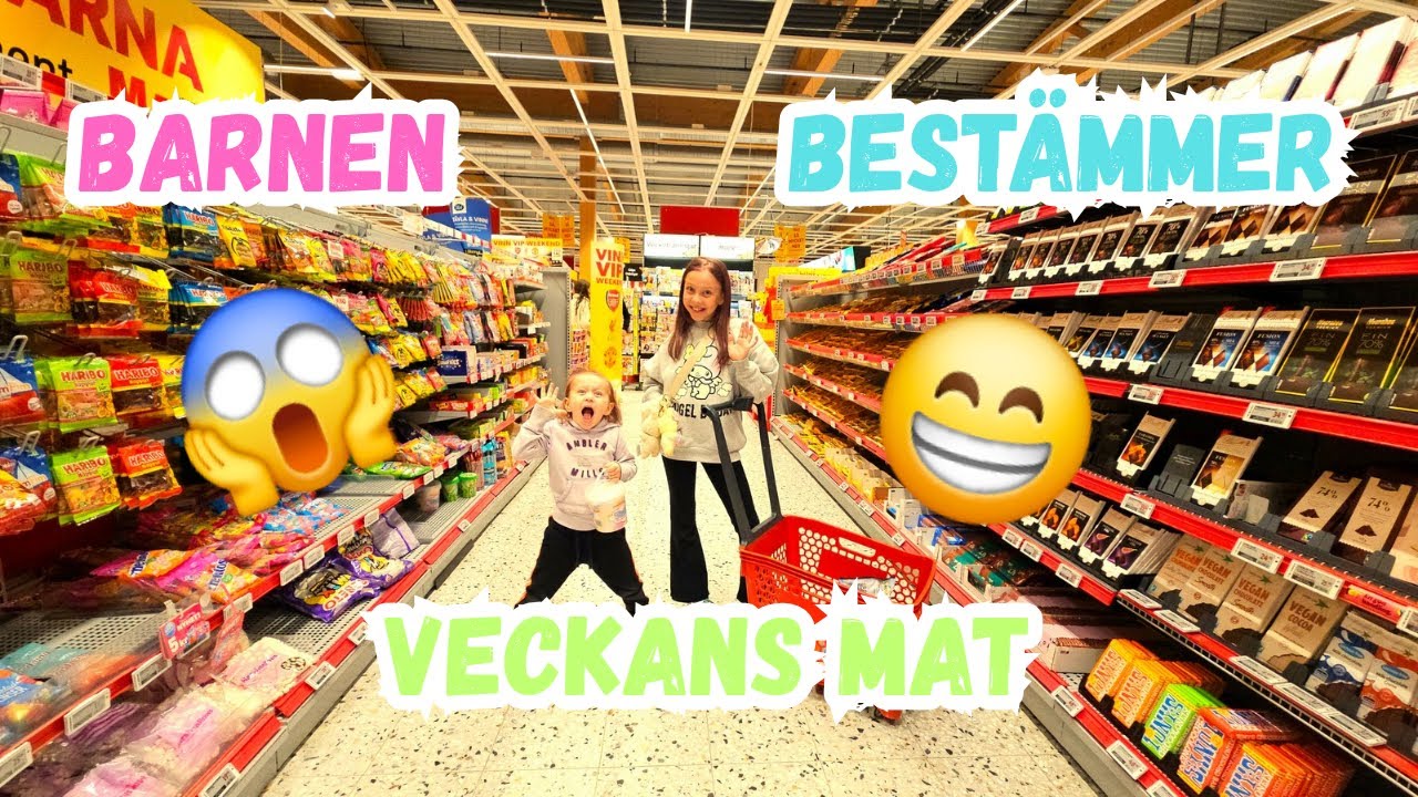 Barnen best&auml;mmer veckohandlingen 🛒🍎| Familjevlogg & matgl&auml;dje