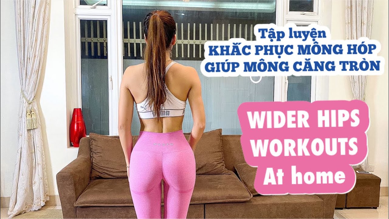 bài tập KHẮC PHỤC MÔNG HÓP giúp mông tròn đều | Wide Hips workout with no equipment