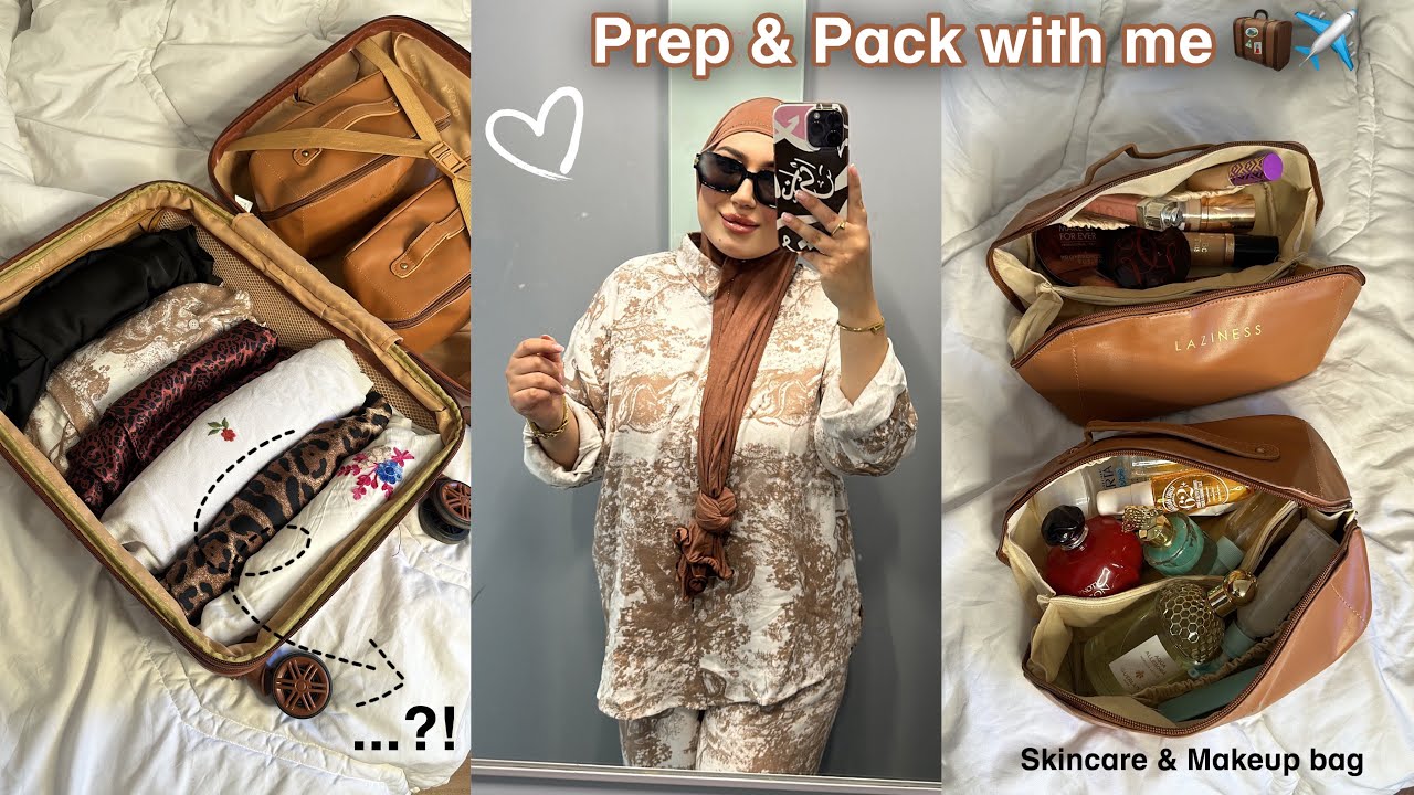 ‏Prep & pack with me - جهزو معي حقيبة السفر باش نسافرو✈️فين غانمشي؟♥️أخيرا  غانتلاقاو ..