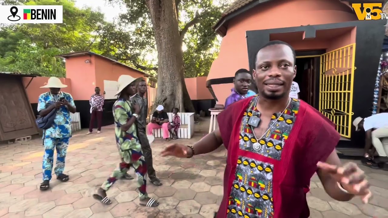 The snake temple in Benin releases several snakes into the community to feed and receive fresh air