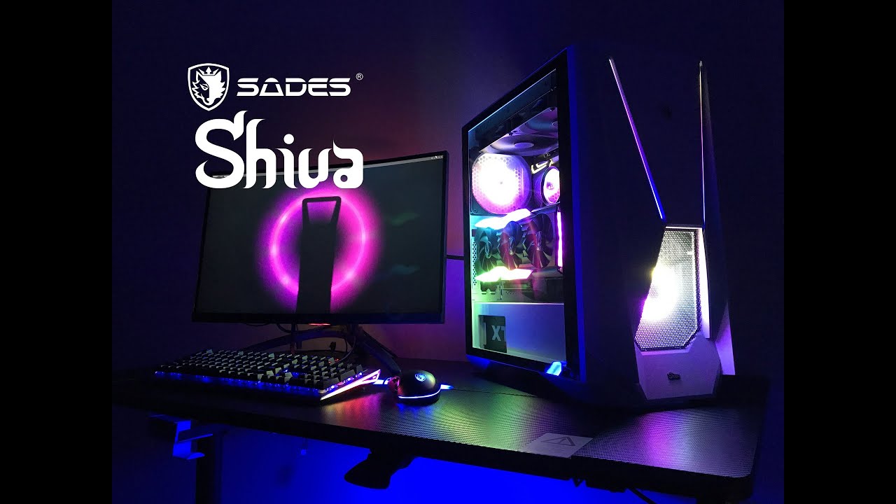 SADES賽德斯 Shiva 濕婆神電競 RGB 機殼燈效展示