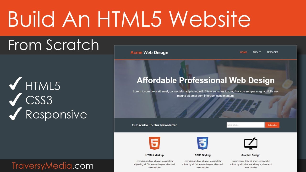 Build An HTML5 Website With A Responsive Layout