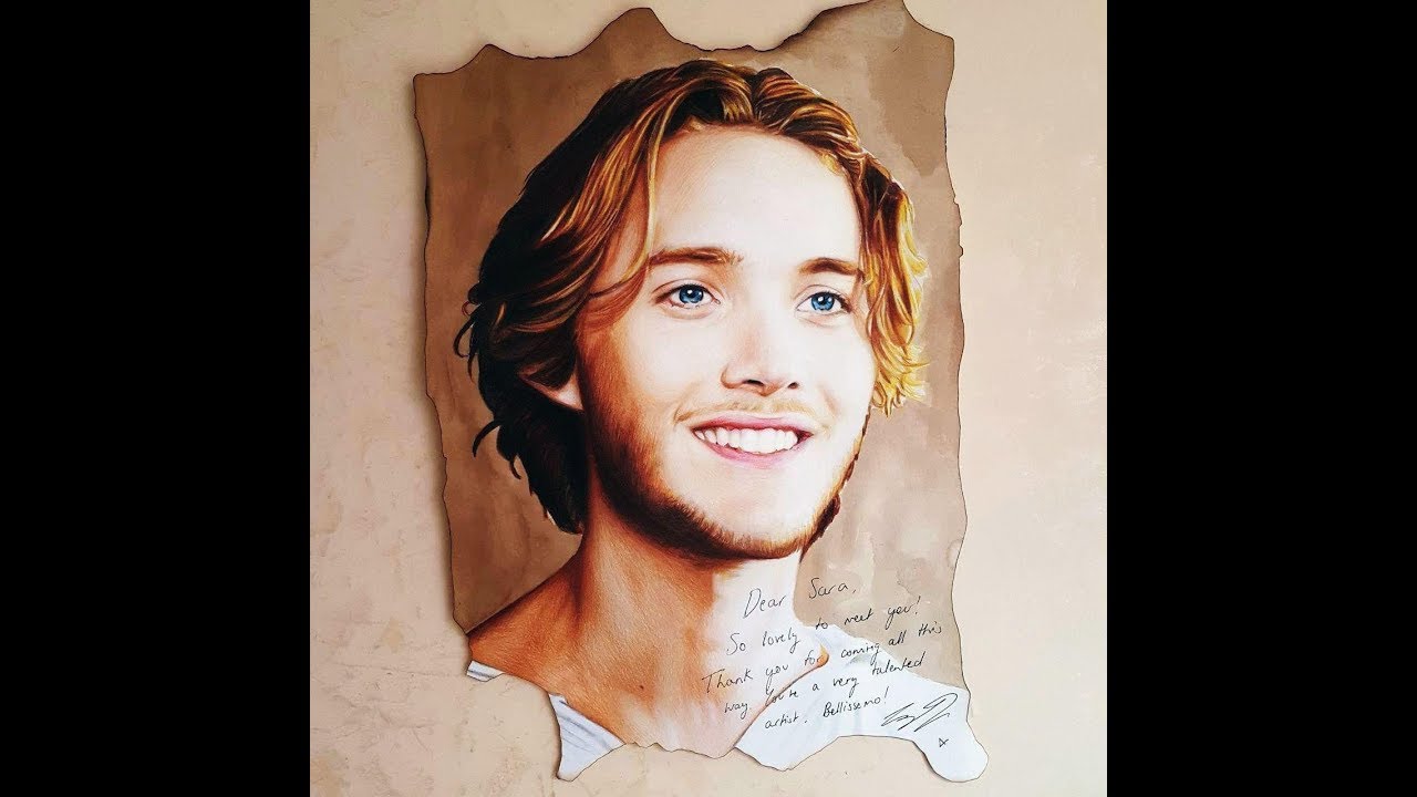 Toby Regbo's reaction on my drawing