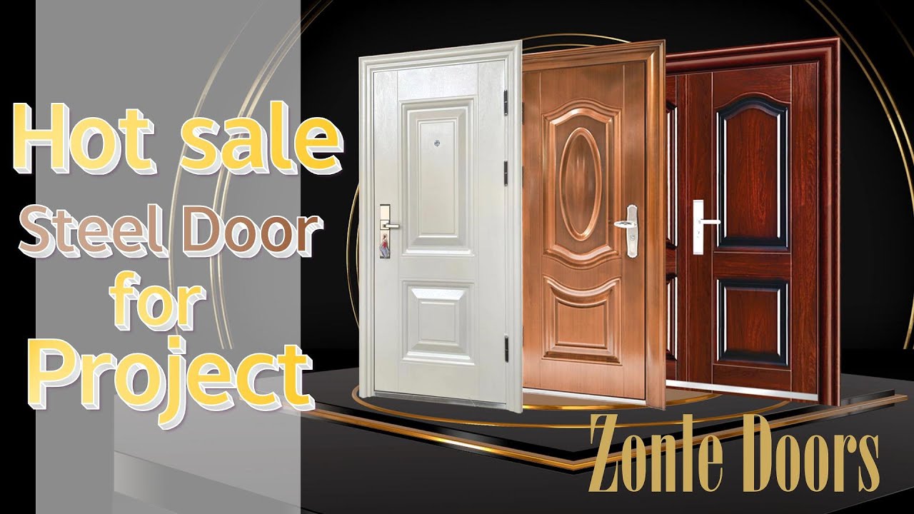100+ Hot Sale Cheap Price Steel Entry Security Front Door Design for Project from Zonle Doors