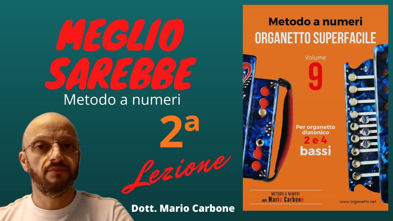2a Lezione - MEGLIO SAREBBE - Facile - Organetto Superfacile metodo