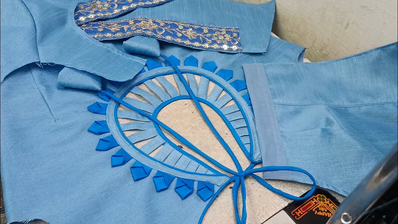 Unique and elegant blouse  neck design cutting and stitching#Easy method for beginners 👈