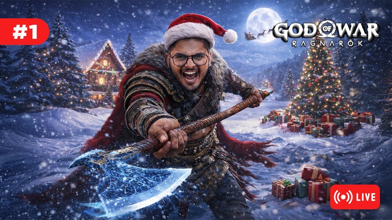 Christmas Night with KRATOS 🎄⚔️ | GOD OF WAR RAGNAROK | Live Gameplay | #1 | Jatin Gaming