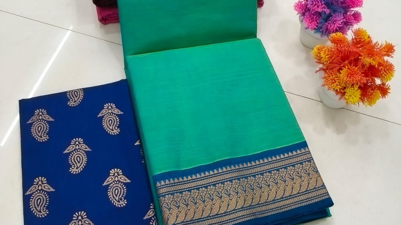 Elegant Chettinad cotton sarees 💙#chettinadcottonsarees #sareelove #onlineshopping #cottonsarees 