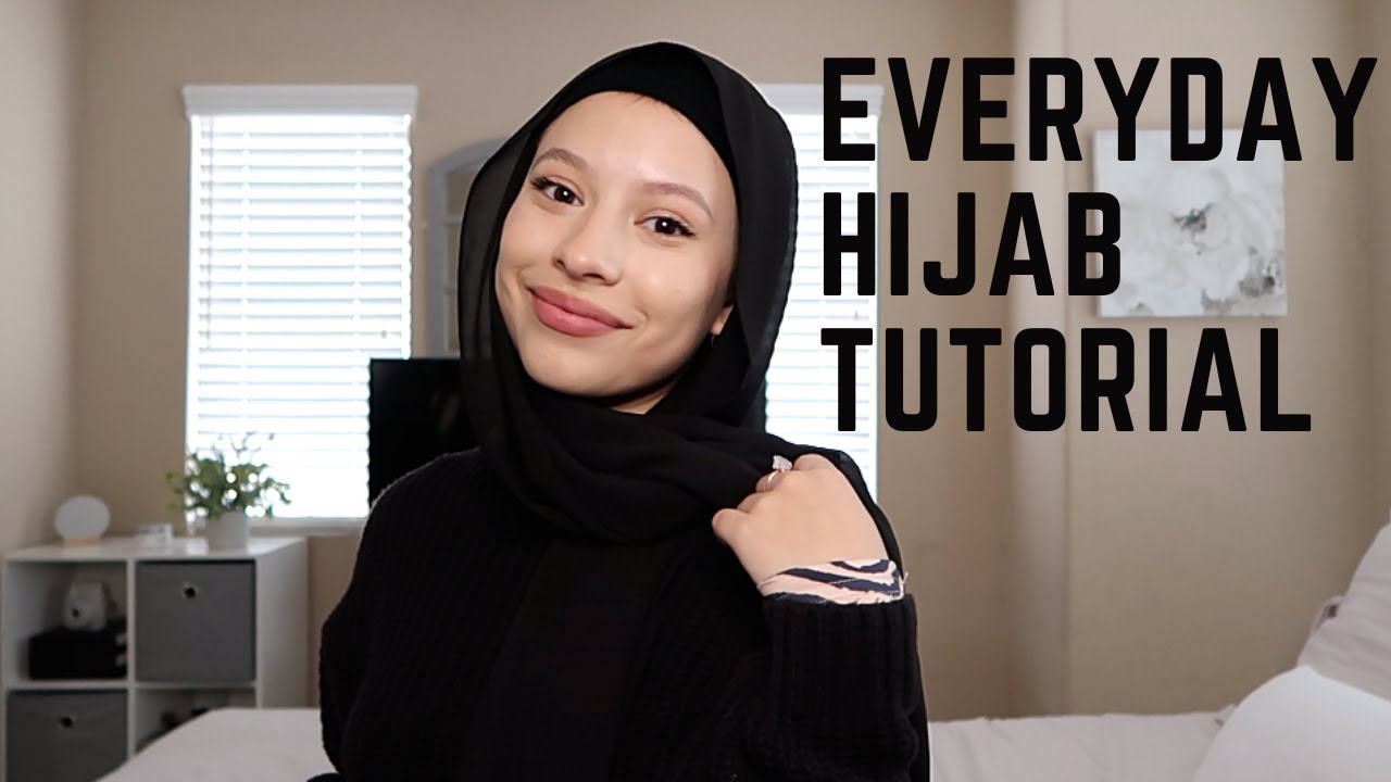 how I do my hijab bun ,everyday hijab tutorial from start to finish