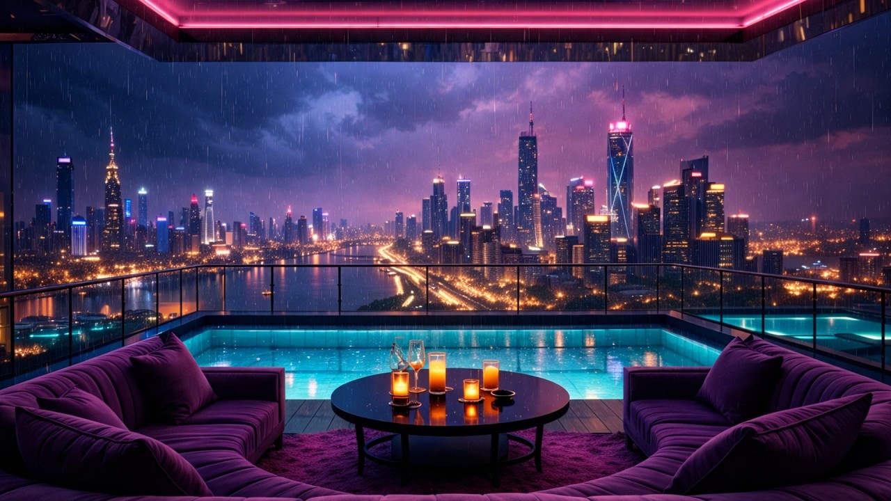 Midnight Rain Above the City 🌧️🌃 | Lofi Beats to Chill & Focus