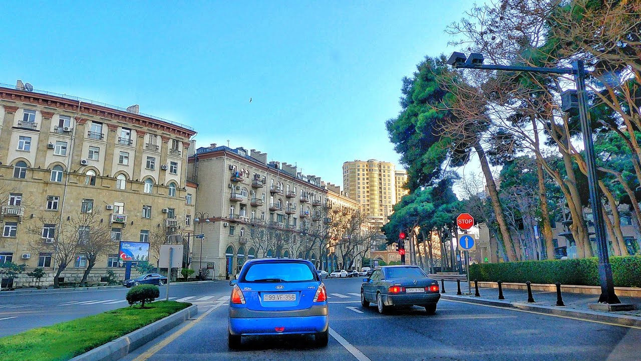 Bakı Küçələri 4k (4 Aprel 2021) Baki Yollari , Kuceleri - Driving Tour |Баку Азербайджан | GoPro 9