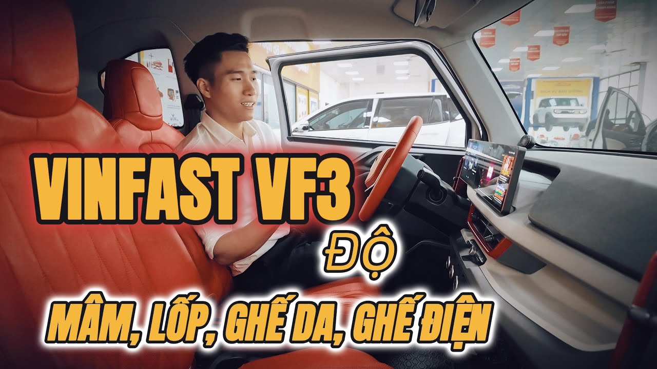 VinFast VF3 độ nội thất đỏ | Màn hình Android – Mâm crom – Lốp Michelin cực chất!