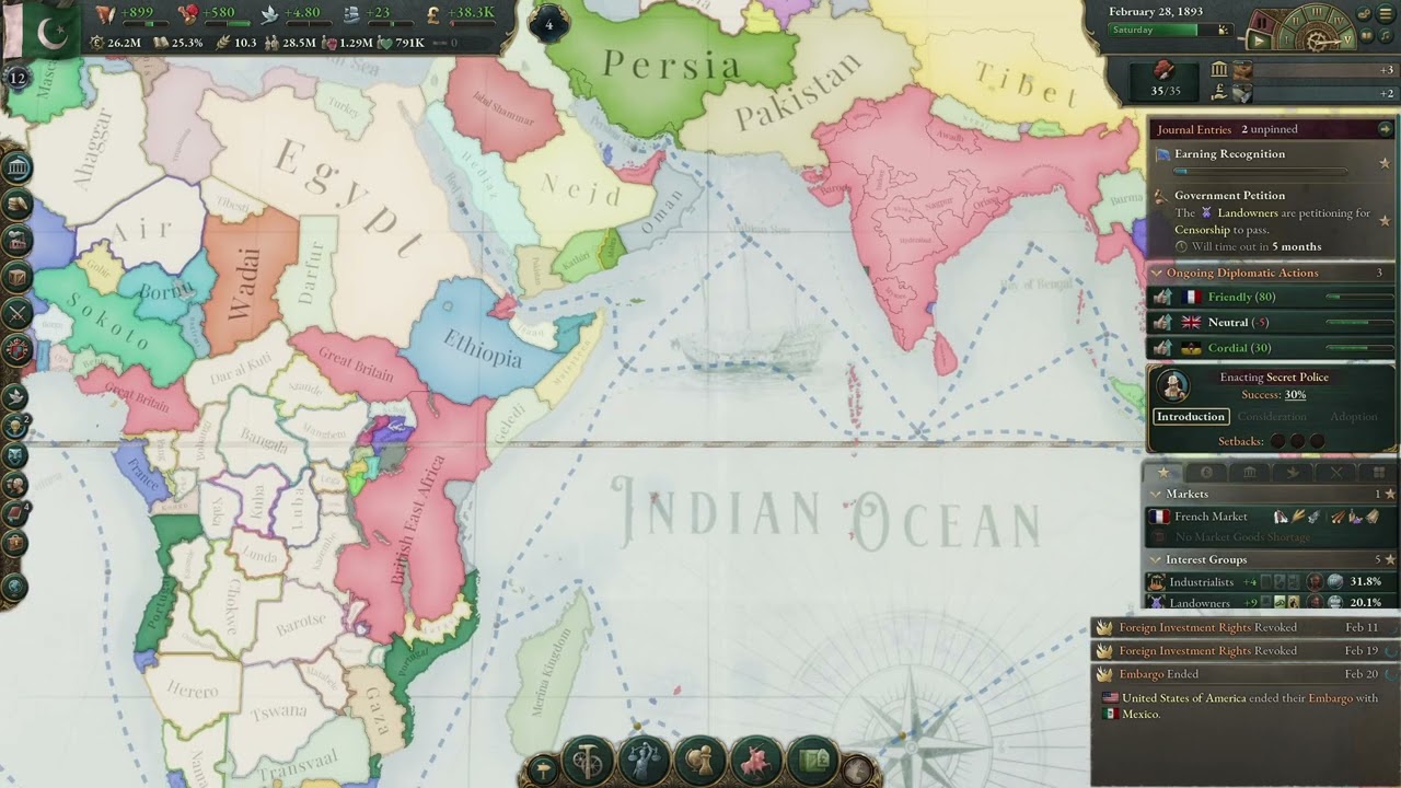 Victoria 3 Sindh  - Playthrough E6 - A-Z -UPDATE 1.7 No commentary