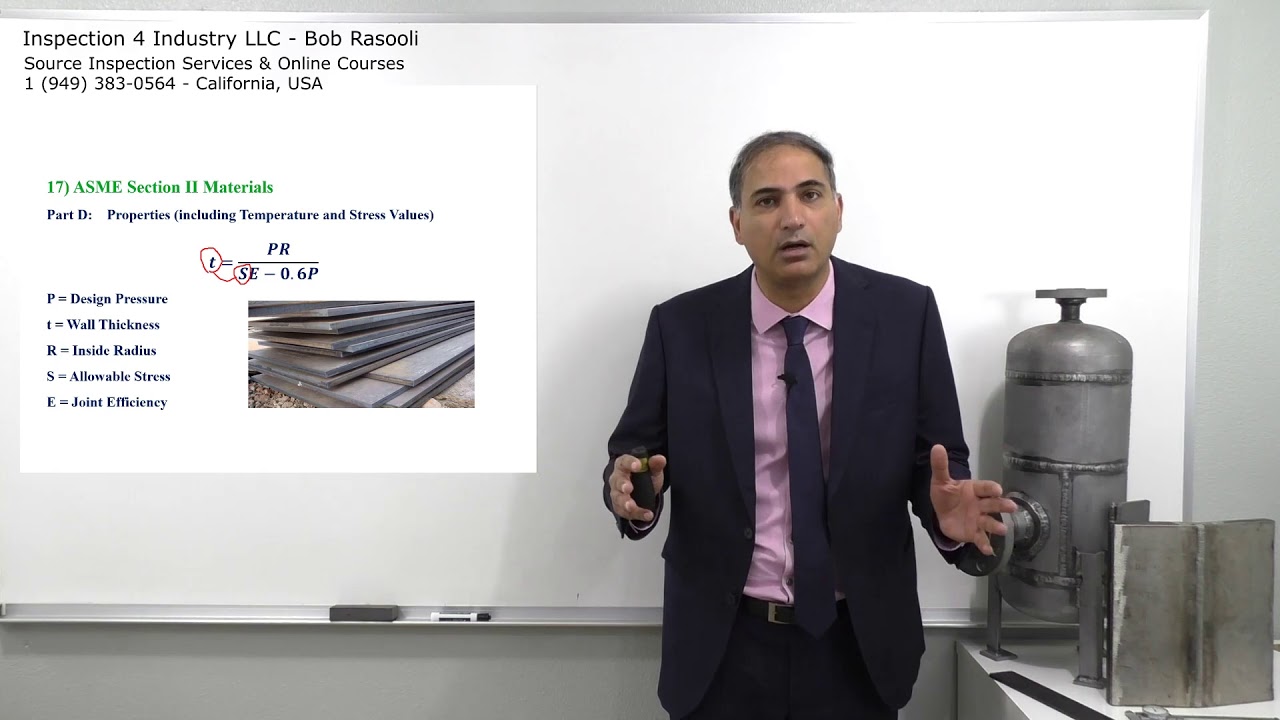 ASME II Parts and  Allowable Stress Values in Section II Part D - API 510, API SIFE Exams