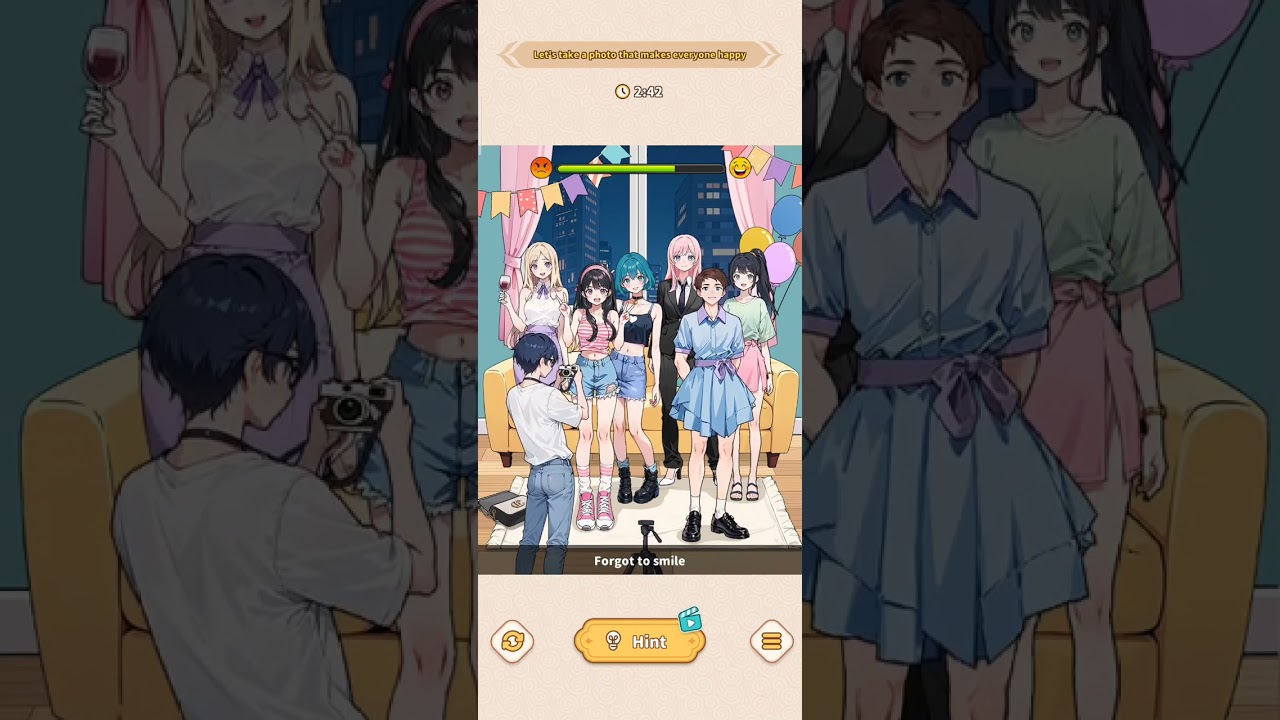 Brain Puzzle:Tricky Quest Level 128 Let's take a photo that makes everyone happy #brainpuzzle #games