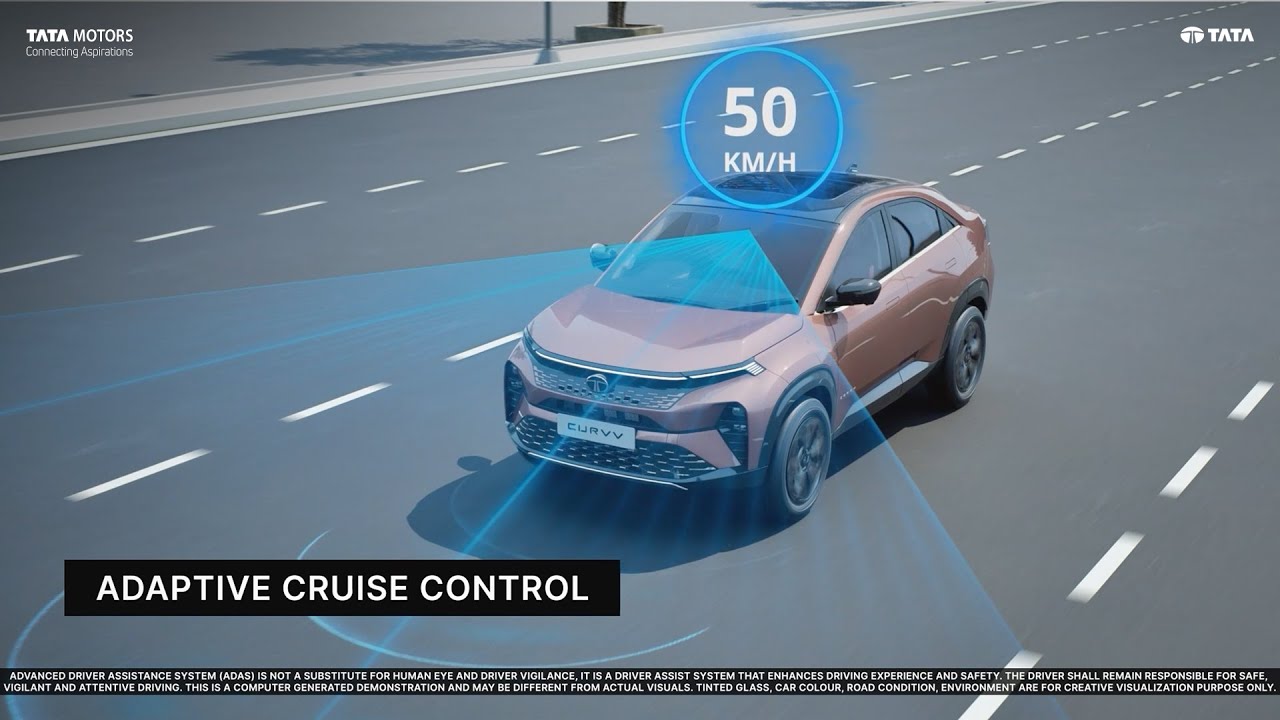 Tata CURVV’s Adaptive Cruise Control.
