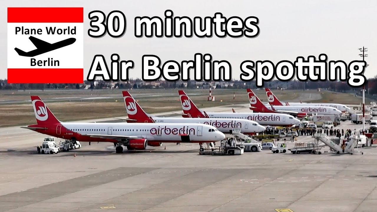 30 minutes Air Berlin plane spotting at Berlin Tegel Airport 2015