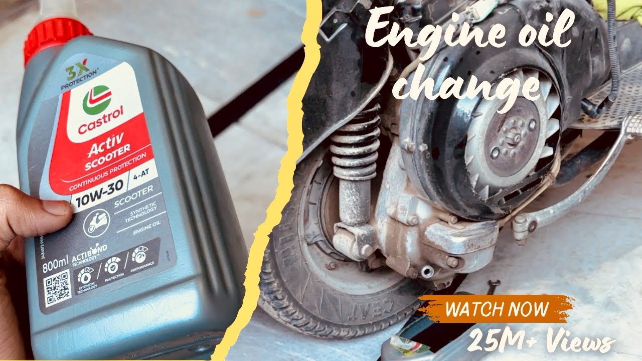 HOW TO CHANGE ENGINE OIL🛢️IN BAJAJ CHETAK SCOOTER #bajajchetak