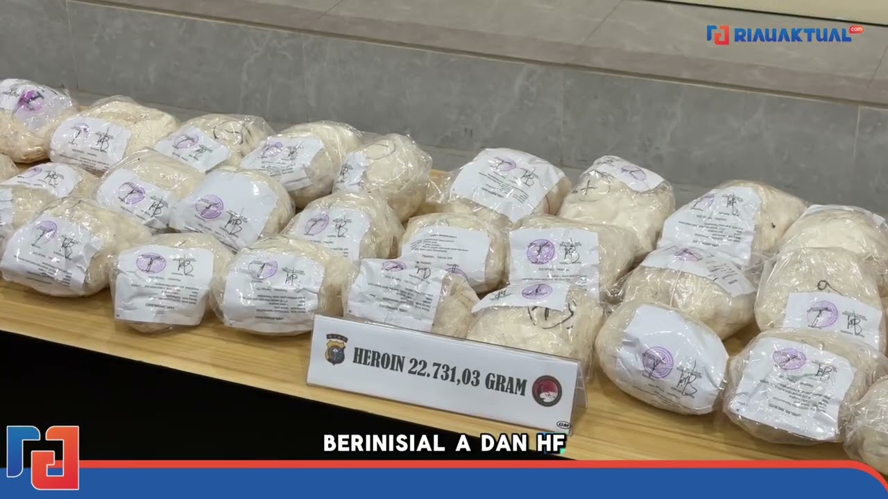 Polda Riau Sita 42 Bungkus Heroin Senilai Rp68 Miliar di Bengkalis