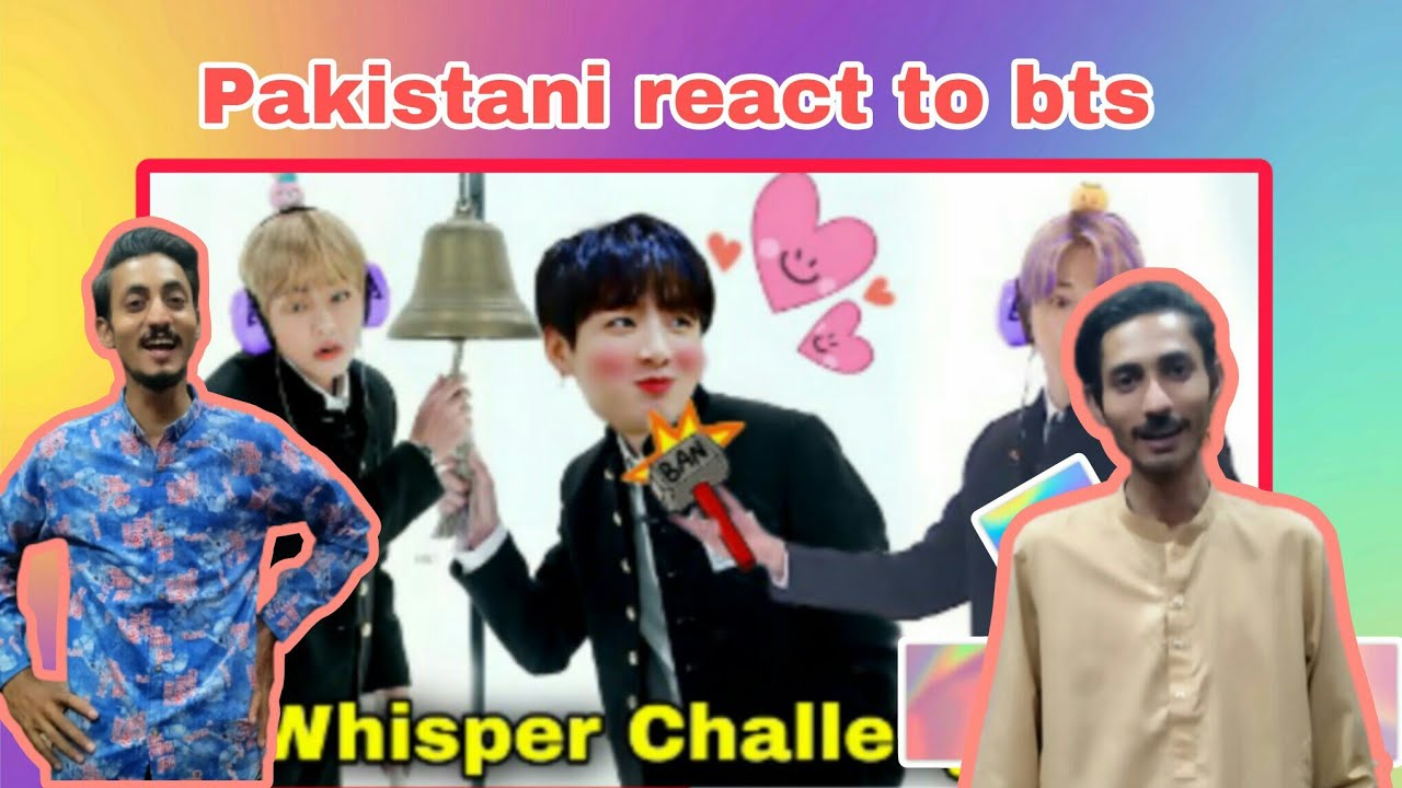 Pakistani React to bts | React to cute life real hindi dubbing Whisper challenge | MHReaction