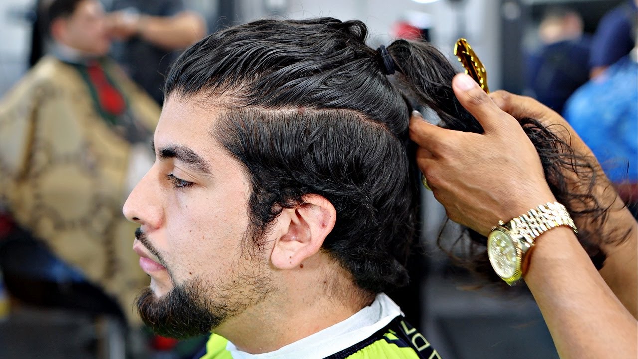 *BIG MANBUN CHOP* HAIRCUT TUTORIAL: DROP FADE CURLY TOP