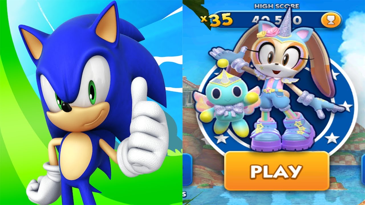 Sonic Dash - Unicorn Cream New Runner Unlocked Fully Upgraded All Characters Unlocked Eggman Zazz