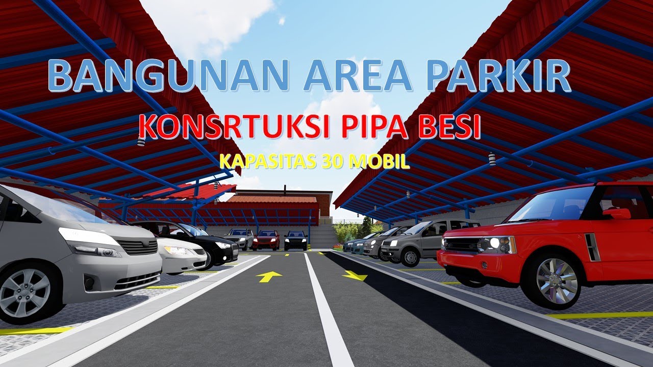 DESAIN AREA PARKIR KAPASITAS 30 MOBIL