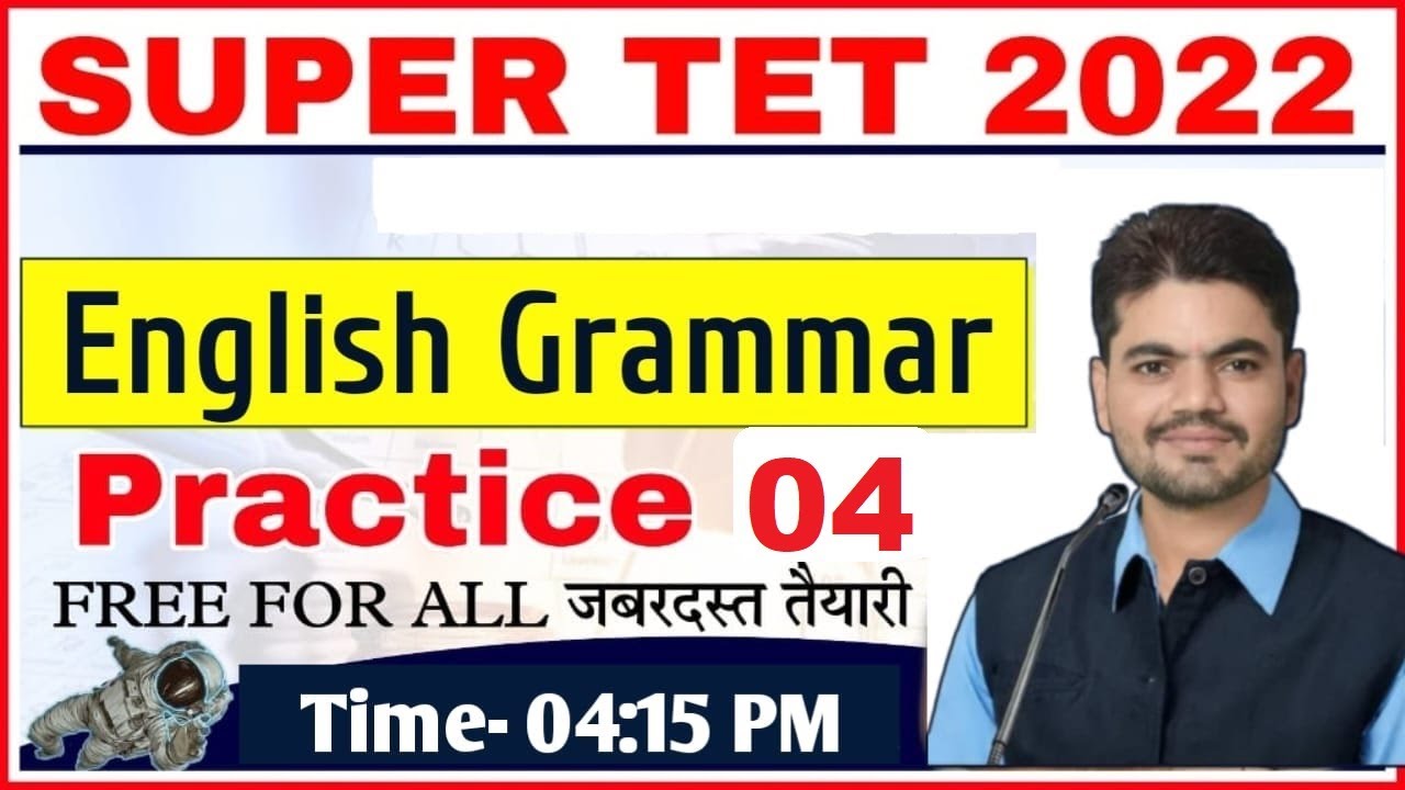 SUPER TET ENGLISH | PRACTICE SET- 04| super tet practice set chandra institute| stet english grammar