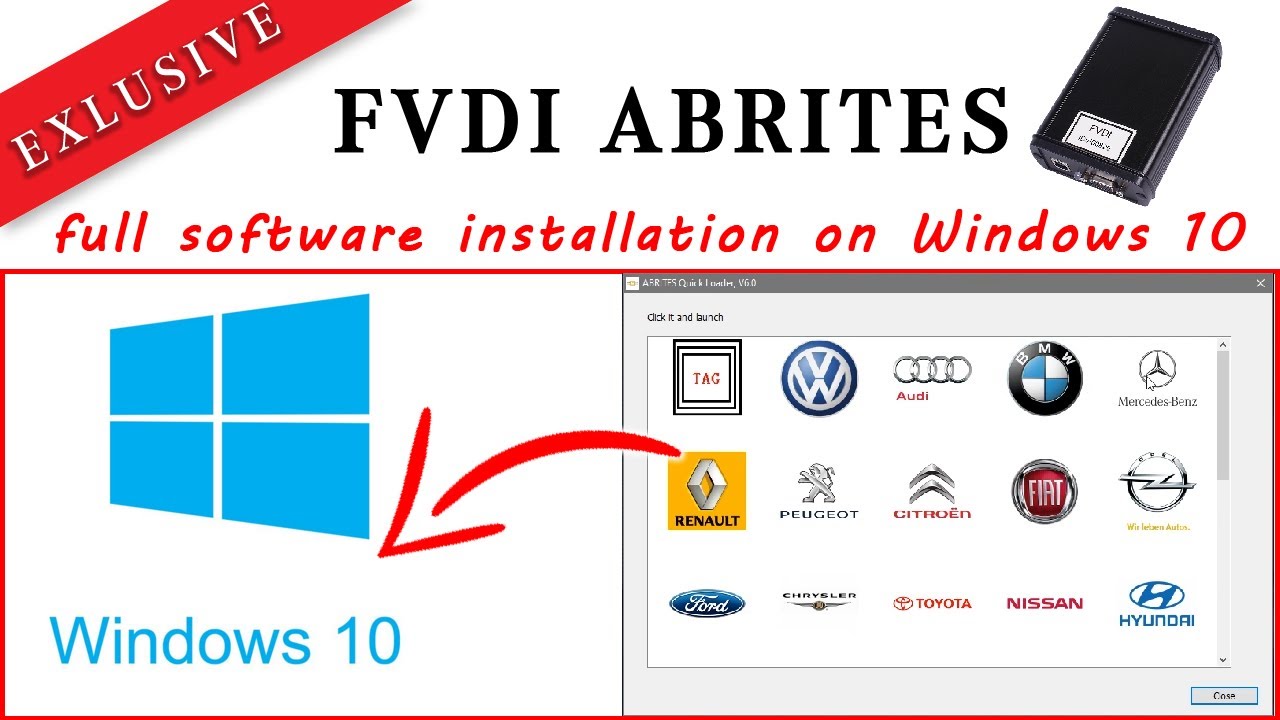 Установка программного обеспечения Abrites FVDİ 2014 на Windows10!Инструкция по установке Абрика!!!