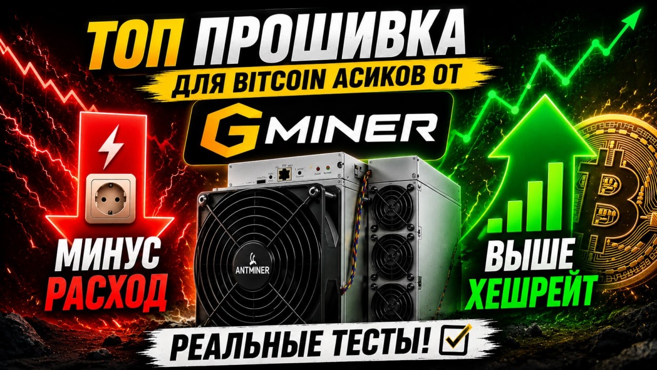 ТОП ПРОШИВКА для Bitcoin асиков от Gminer. Хешрейт выше, потребление ниже!