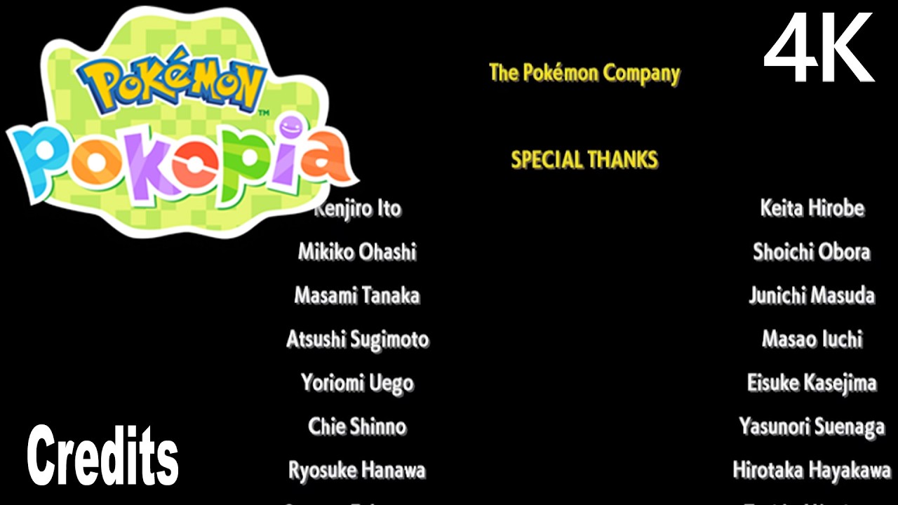 Pokemon Pokopia Credits 4K