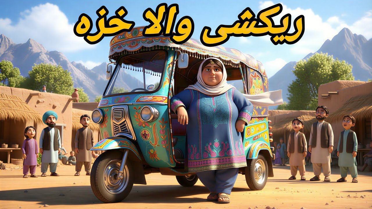 Women Rickshaw Driver | ریکشی والا خزه | Pashto Cartoon Story