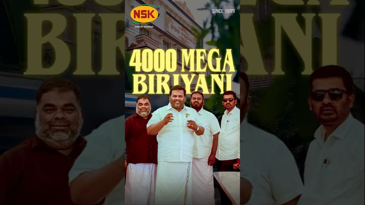 😳 4000 பேருக்கு NSK Special Mutton Biryani 🍖 | 100 Service Boys | Munnerpalam Tirunelveli 💥