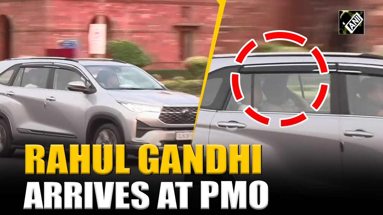 Delhi: Lok Sabha LoP Rahul Gandhi arrives at Prime Minister's Office in Delhi