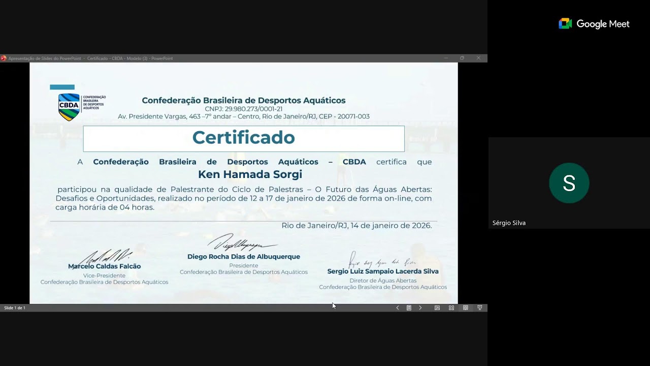 Ciclo de Palestras CBDA das Águas Abertas 2026 - 3º Dia