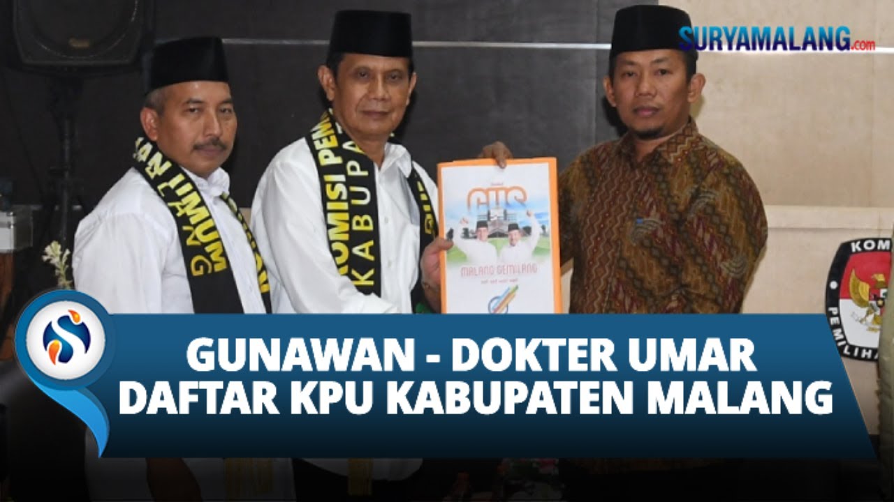Diantar Naik Kereta Kencana, Gunawan - Dokter Umar Daftar KPU Kabupaten Malang