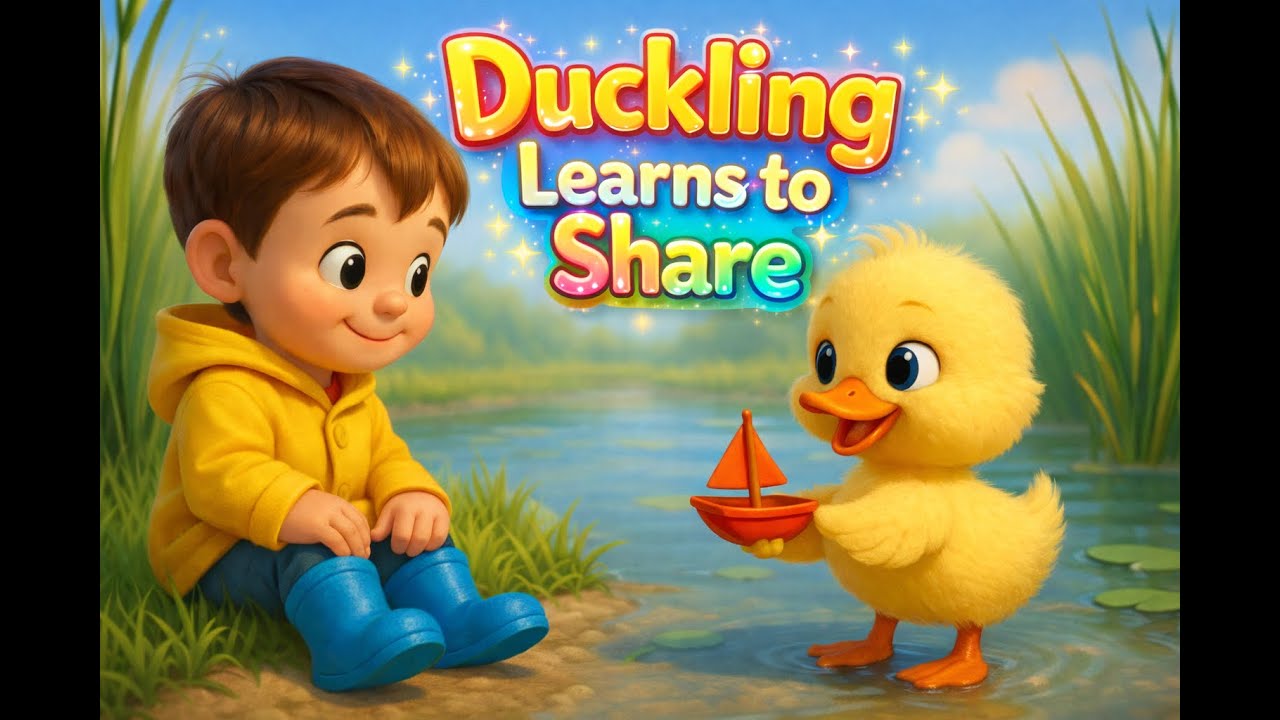 🦆Duckling Learns to Share |🌙 A Cozy Bedtime Story About Kindness for Toddlers (Ages 2–6)🌙