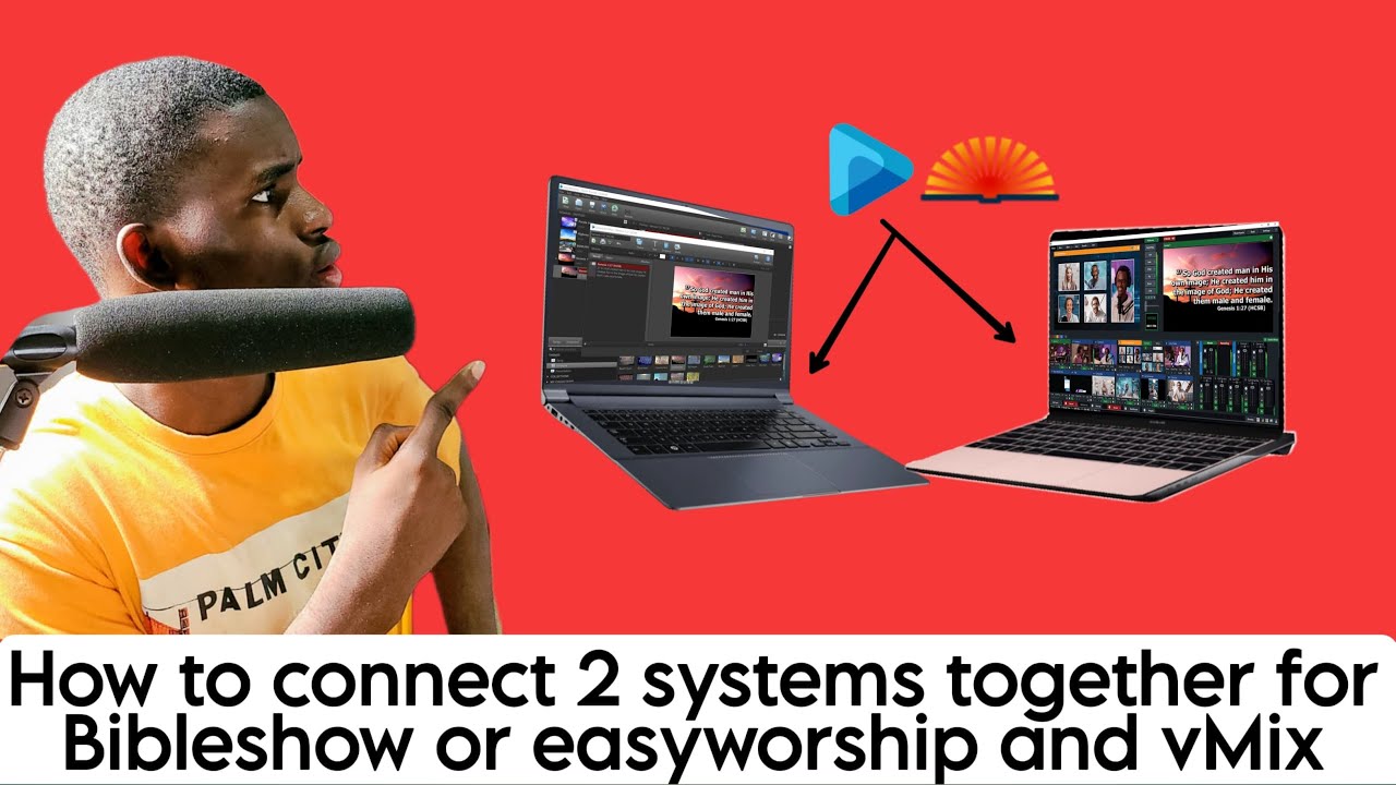How to: connect 2 laptops to stream on vMix | Connect Easyworship and Bibleshow to vMix | Tutorial