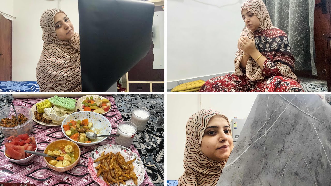 27th ROZA IFTAR || WALLPAPER MANGAYA KITCHEN KE LIYE || CHURIYA LENE GAYI MARKET #trending #vlogs 