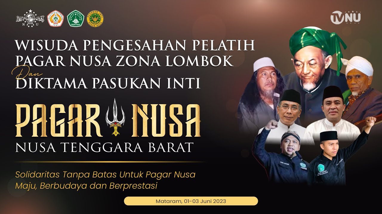 🔴 (LIVE) Wisuda Pengesahan Pelatih Pagar Nusa dan Pendidikan Pertama Pasukan Inti Pagar Nusa NTB